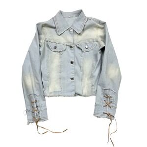 Italian Vintage Light Washed denim jacket size XS
